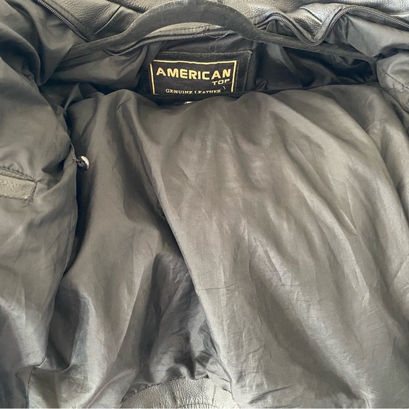 VTG American Top Leather Moto Jacket - Picture 8 of 11
